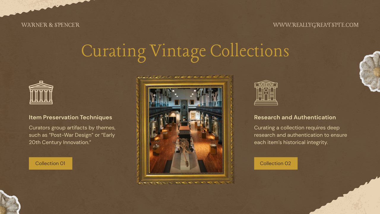 Gold Brown Vintage Museum Presentation