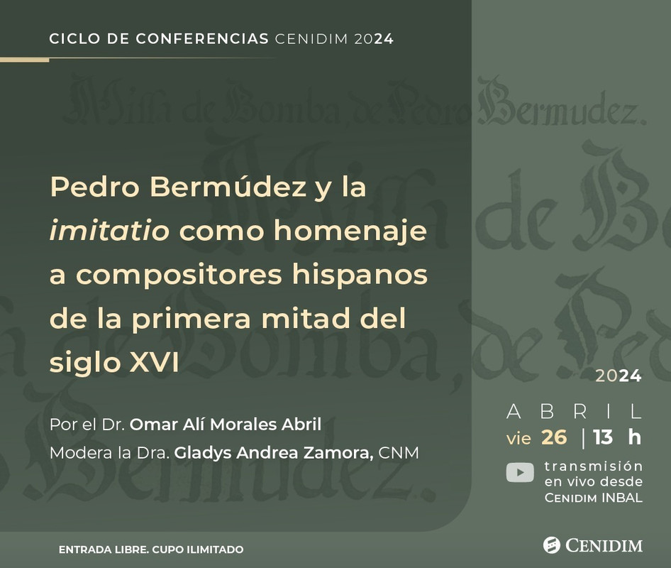  El Inbal ofrecerá la conferencia Pedro Bermúdez y la imi