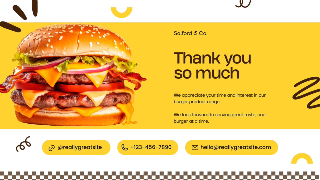 Yellow Modern Burger Product Presentation