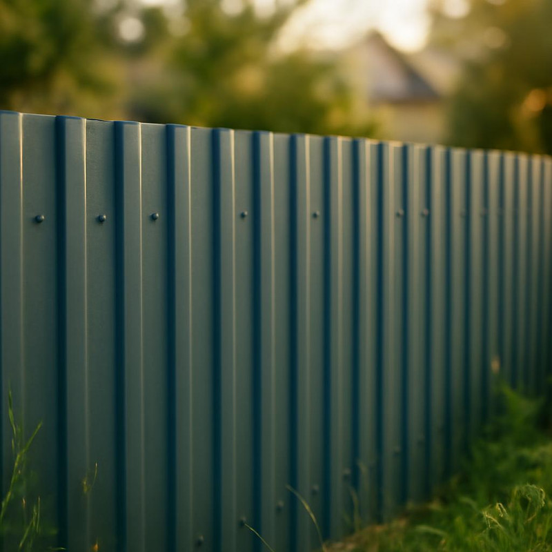 Забор из профнастила на дачном участке