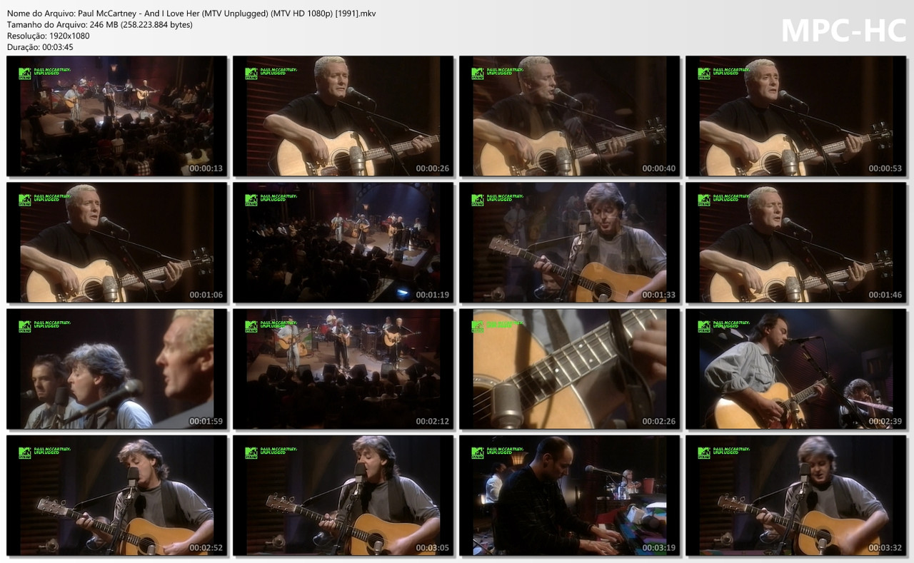 Paul McCartney - And I Love Her (MTV Unplugged) (MTV HD 1080p) [1991]