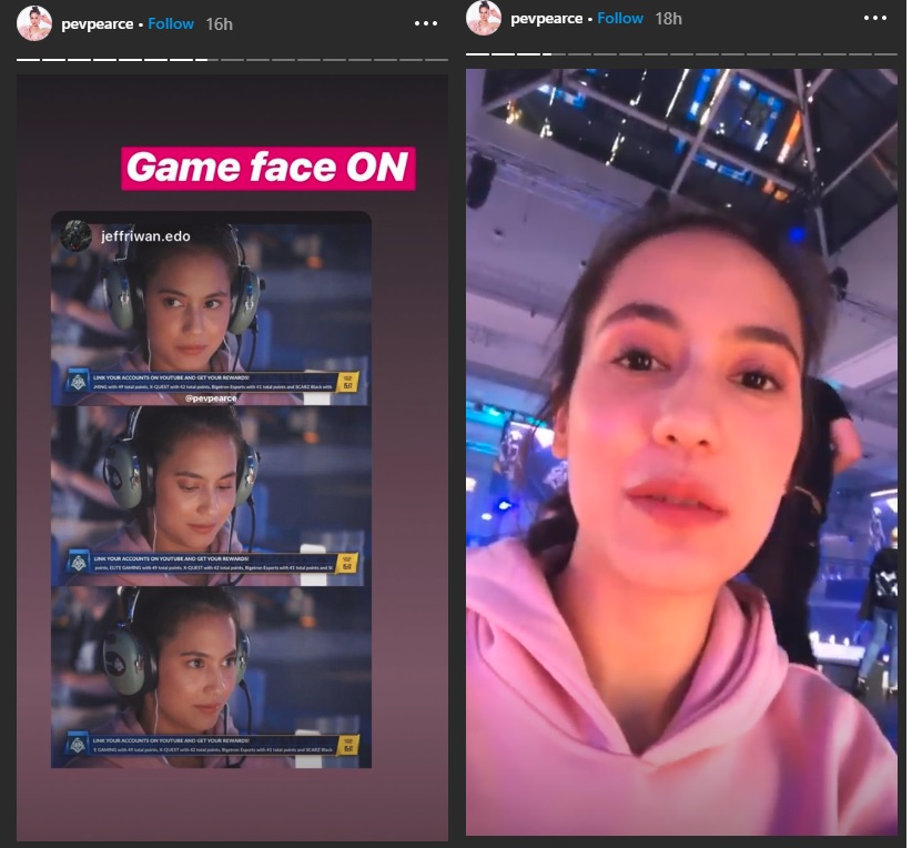 Pevita Pearce saat main PUBG di Berlin, Jerman