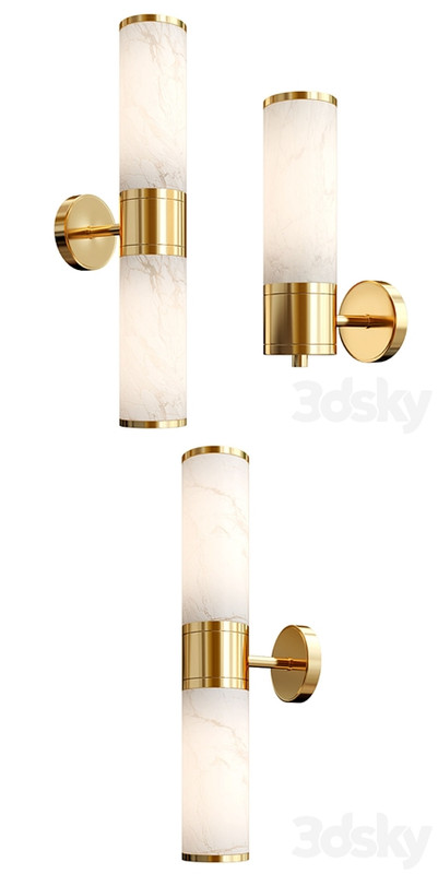 Brass Marble Wall Lamp