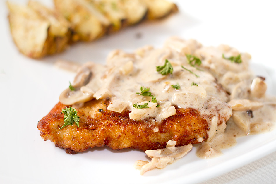 հավի միսը շամպինյոնով