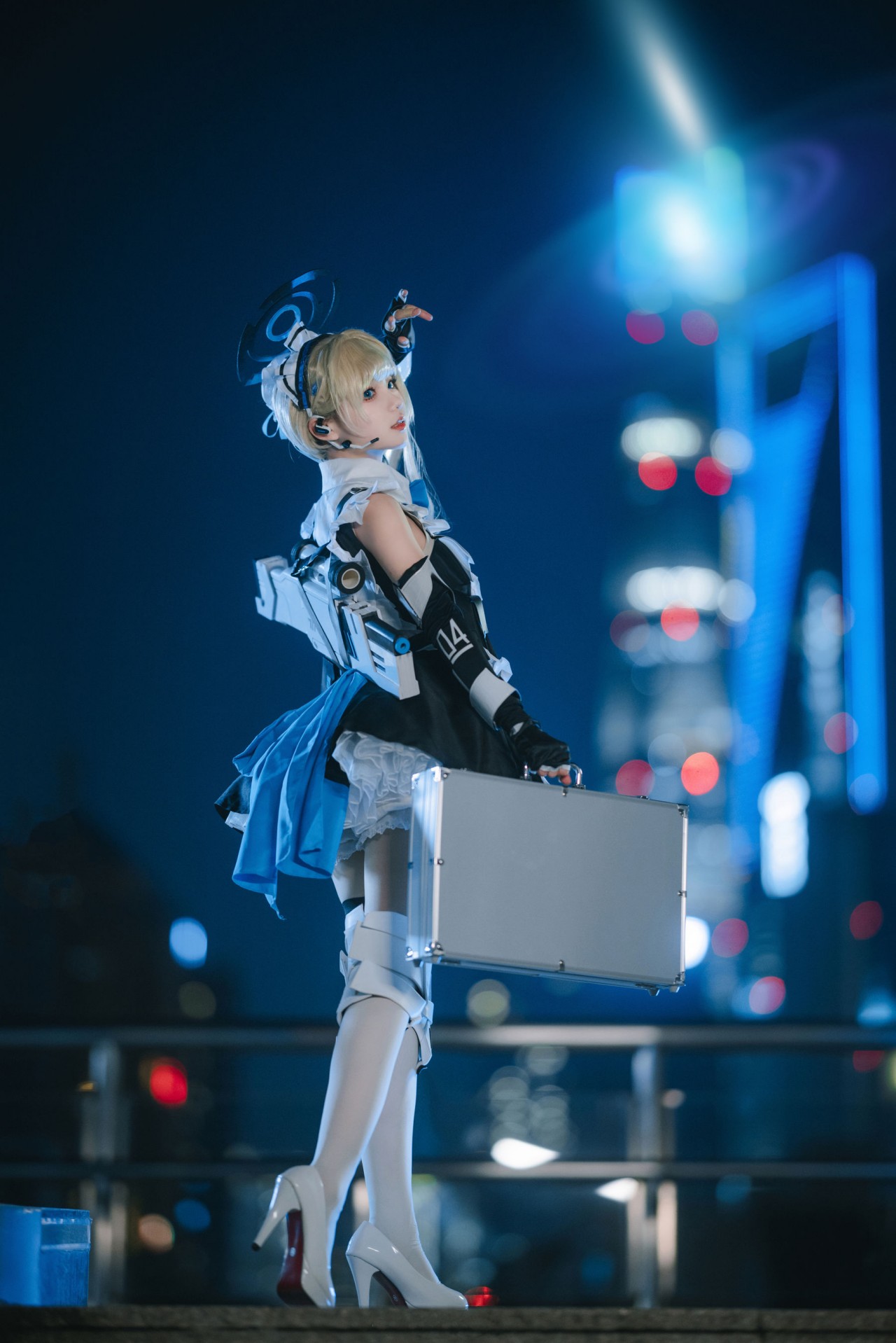 花柒Hana – 崩坏：星穹铁道 飞鸟马时，晚街景里的二次元创意插图3