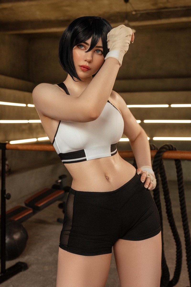 Alina Becker 三笠 Mikasa Ackerman Cosplay 进击的巨人 健身主题写真【36P-47.8M】插图8