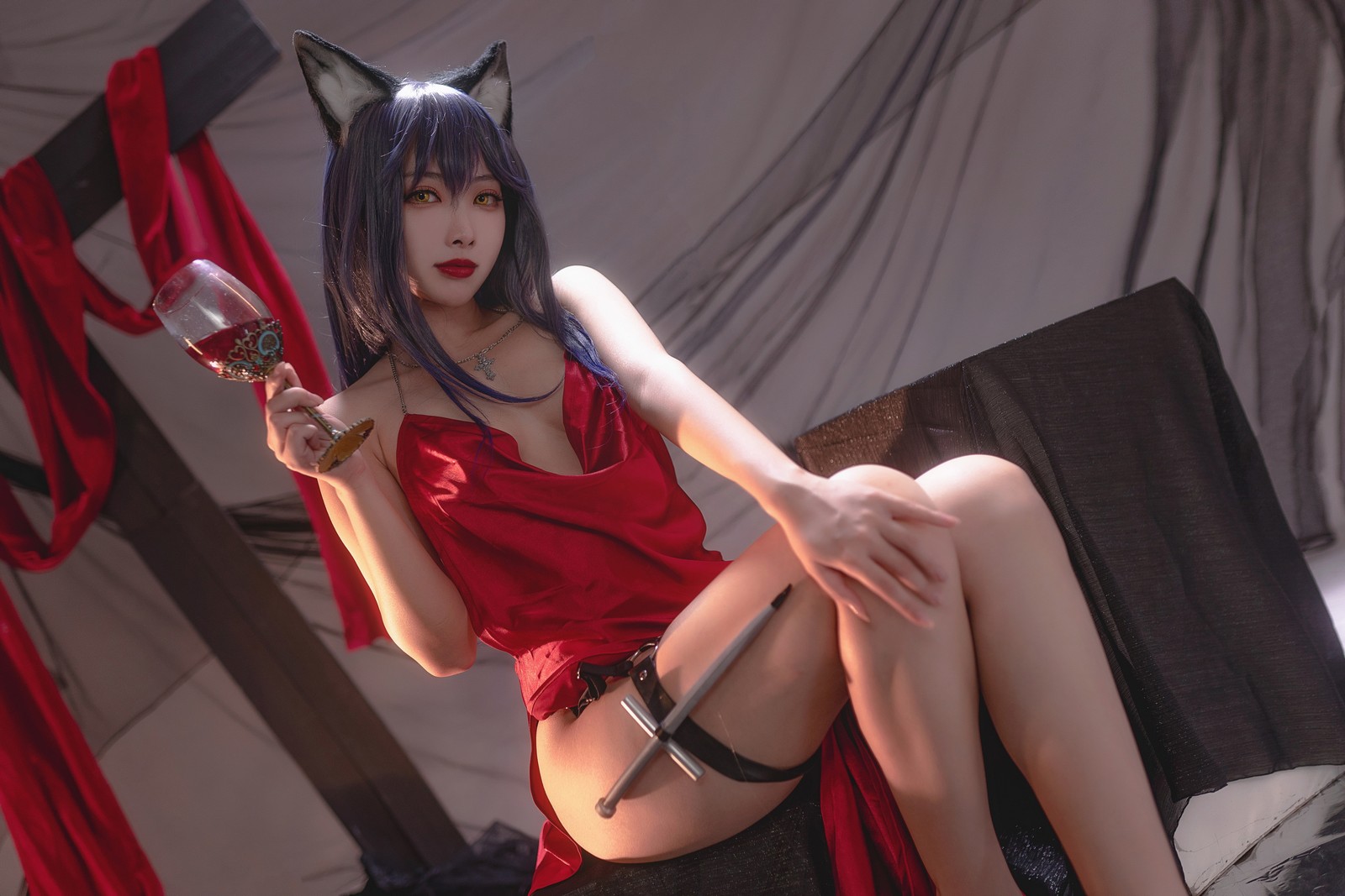 宮本桜 德克萨斯 同人礼服 Cosplay 写真｜明日方舟主题（23P｜193MB）插图2