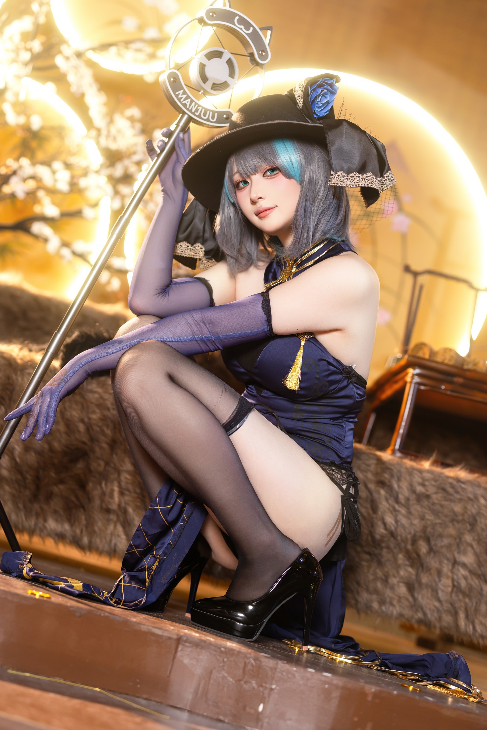 屿鱼 Yuyu 金装猫猫头 原创 Cosplay 写真集（60P｜747MB）插图9