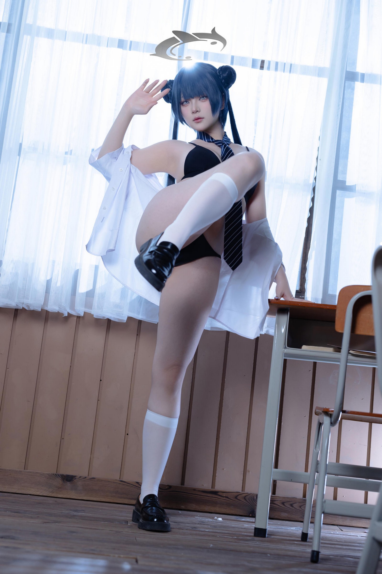 屿鱼 Yuyu 蔚蓝档案 妃咲 JK Cosplay 写真集（61P｜798MB）插图1