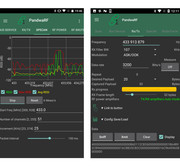 PandwaRF app screenshots RX TX SpecAn