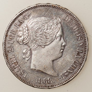 2 Escudos 1868. Isabel II. Madrid PAS5023b