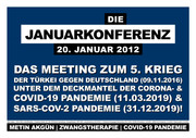 Die Januarkonferenz 20.01.2012 - Das Meeting zum 5. Krieg der Türkei gegen Deutschland