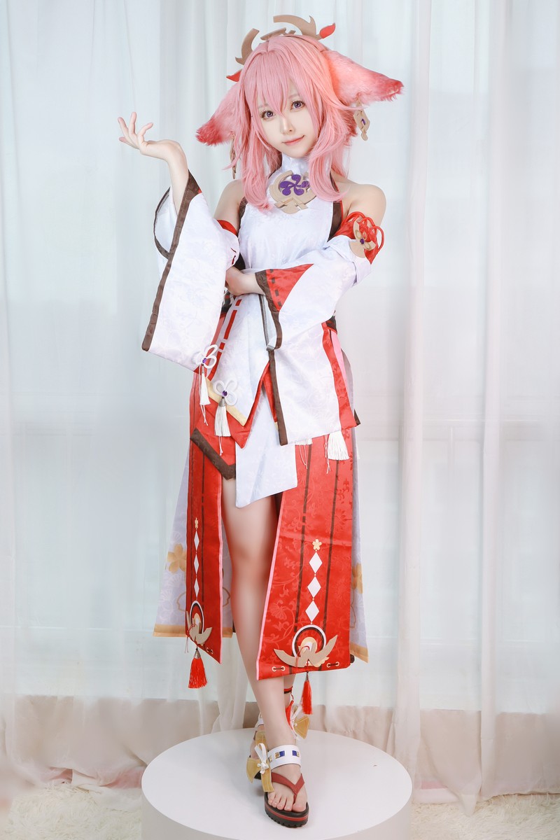 Asagiriai（愛ちゃん）原神 八重神子 Yae Miko Cosplay写真图集 35P (465MB)插图