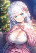 1girl, ks (xephyrks), ohlia, {kobayashi ritz}, reoen, [[liduke]],{{{{christmas t s-2517588633
