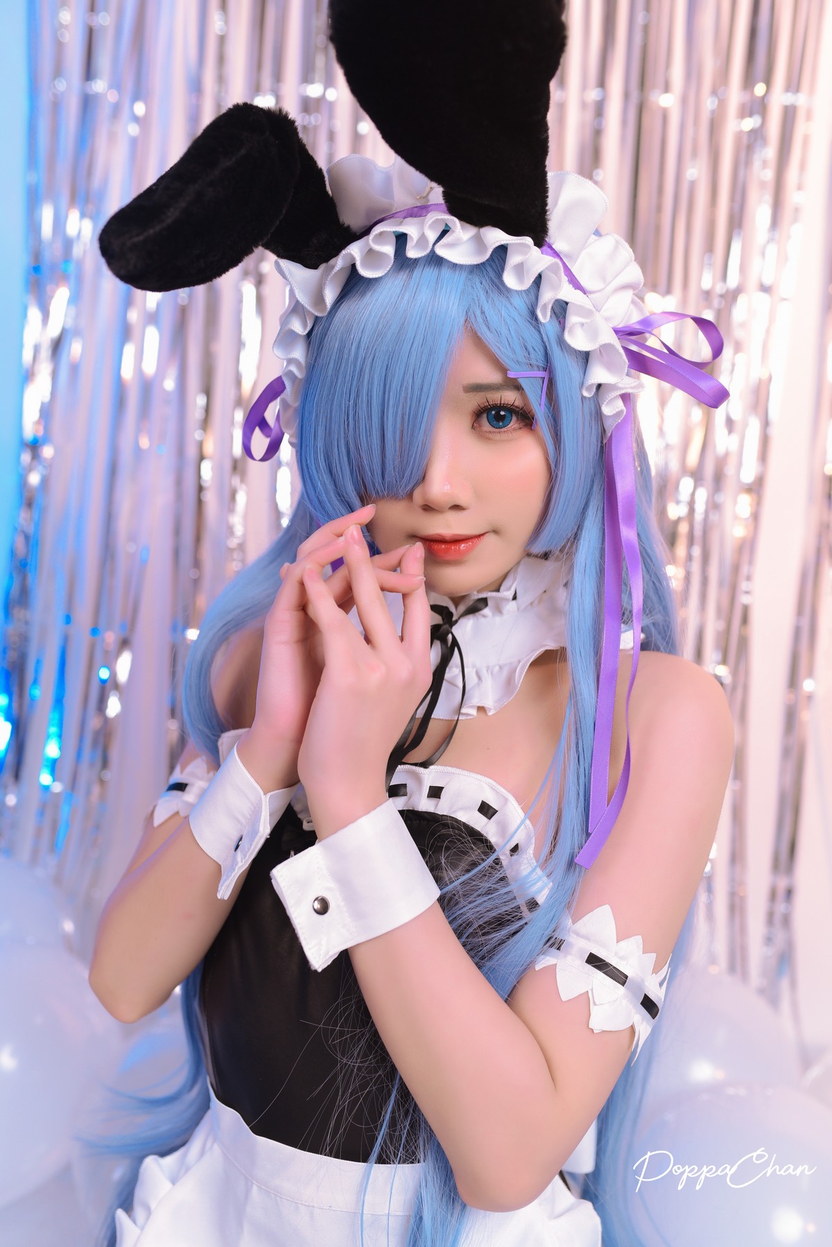 PoppaChan Rem Bunny Cosplay (Re Zero) – 37 Photos 12 Videos 489MB插图3