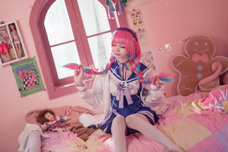 艾西Aiwest 湊阿库娅私服Cosplay写真图集 虚拟主播高清美图 55P (274.4M)插图2