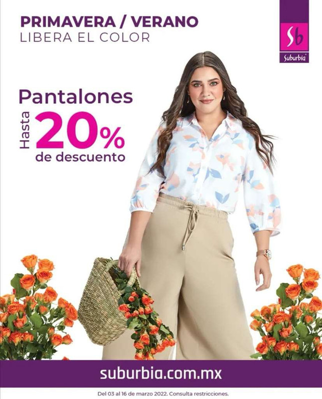 Suburbia: 20% de descuento en pantalones ó 15% de descuento + 7 MSI 