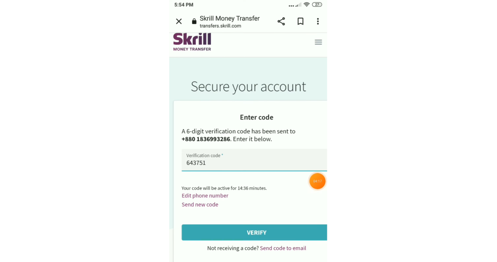 Secure Your Skrill Accounts with SMS Verification