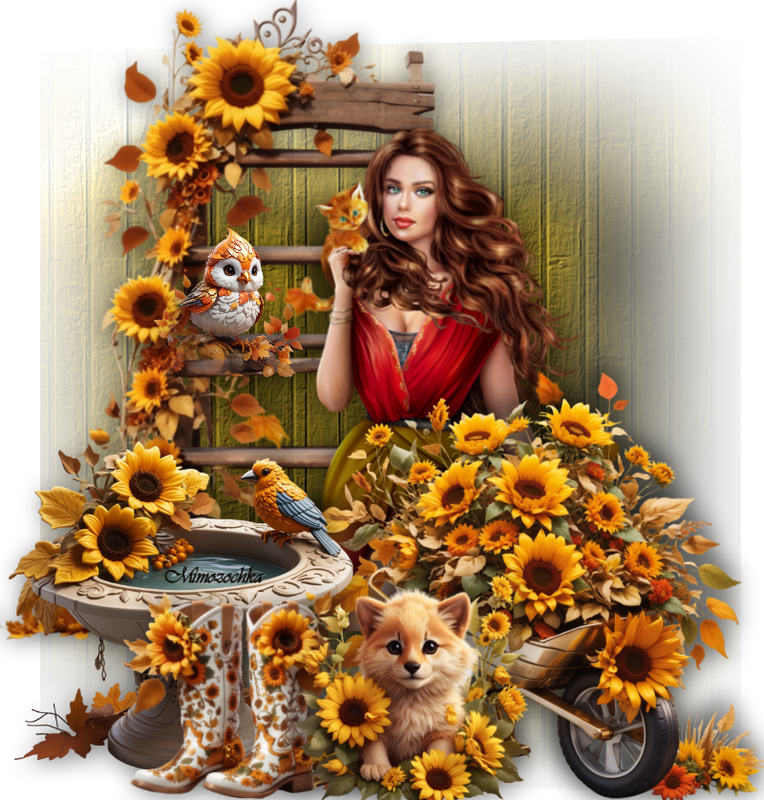 В подсолнухах