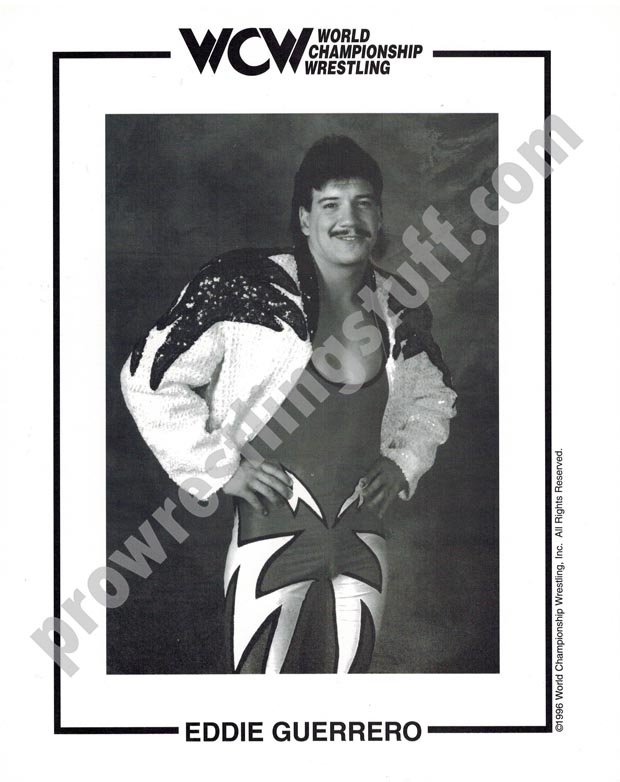 Eddie Guerrero paper WCW 8x10 promo photo