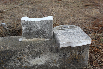 broken headstone