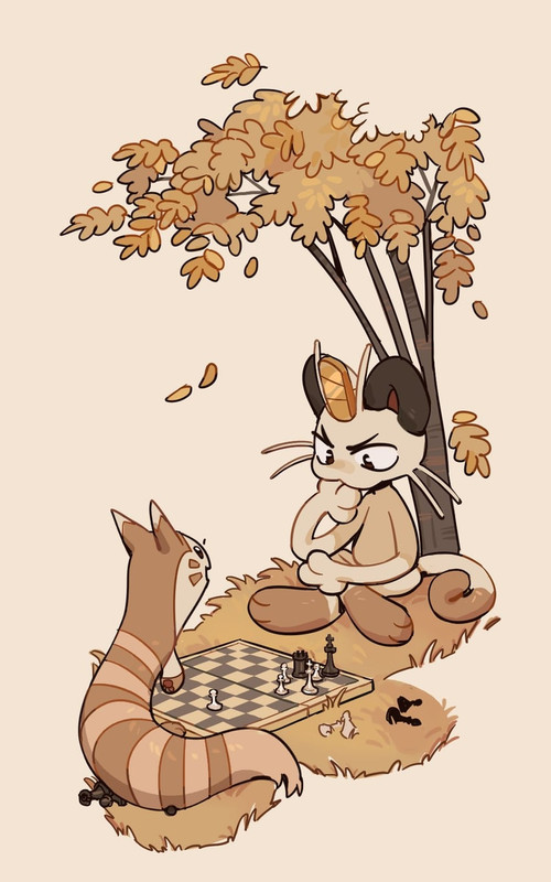 meowth-and-furret-pokemon-drawn-by-apchu