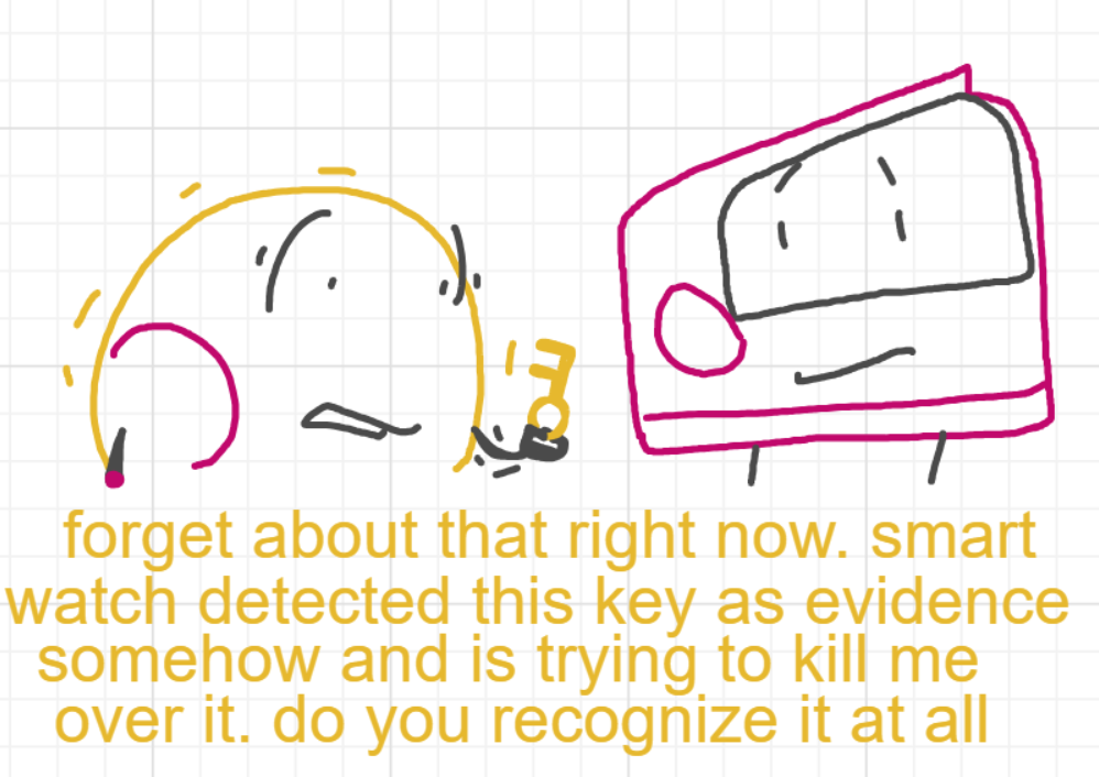 A panel from A Murder On The, episode six of the Board Boards object show by Furretwalk/WalkingFurret.