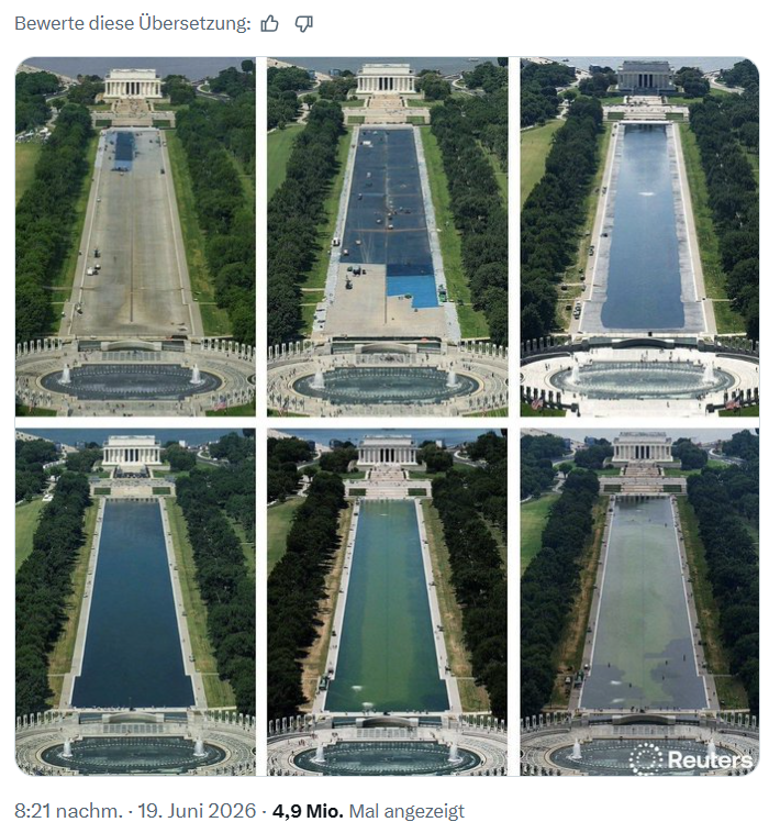 Reflecting Pool am Lincoln Monument