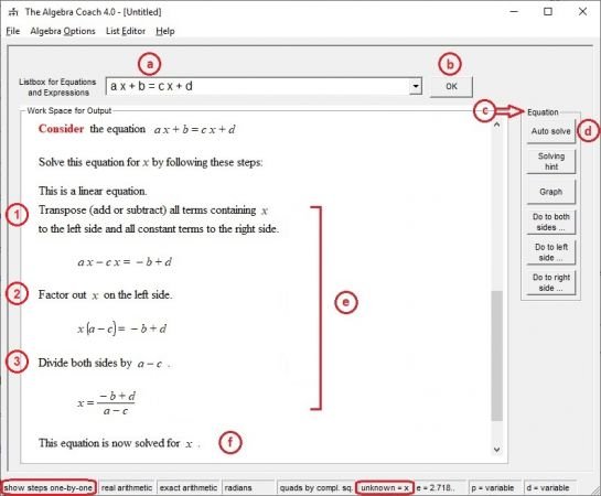 Algebra Coach 4.0 Portable