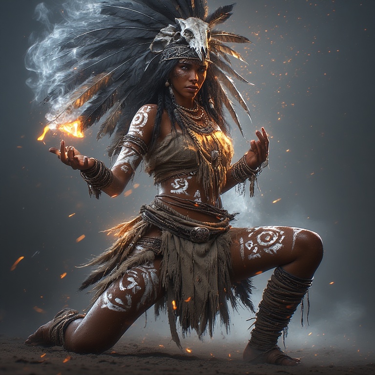 A-powerful-tribal-warrior-woma-(14)