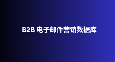 B2B 电子邮件营销数据库