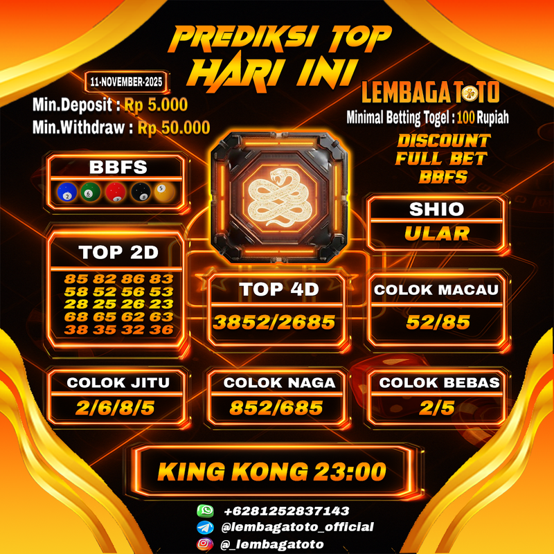Prediksi Togel 11 Nov 2025 Lembagatoto