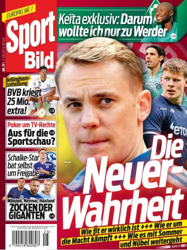 Cover: Sport Bild Magazin No 25 vom 21  Juni 2023