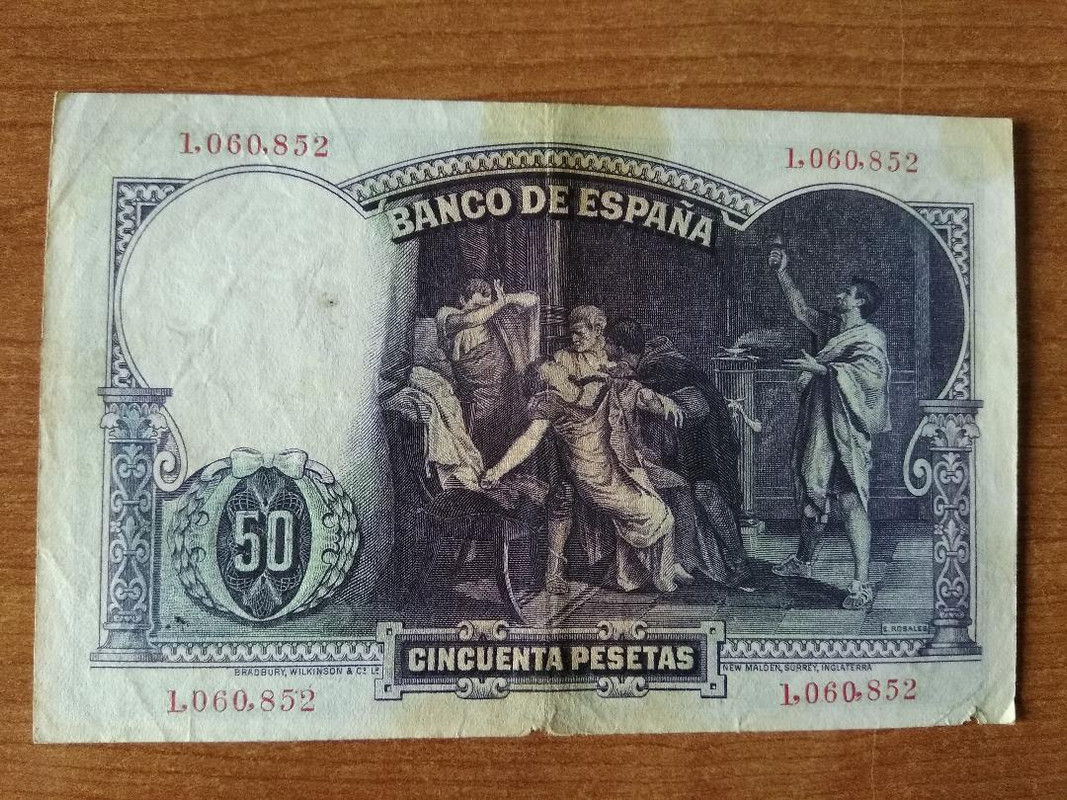 50 Ptas de 1931 con ERROR 50-02