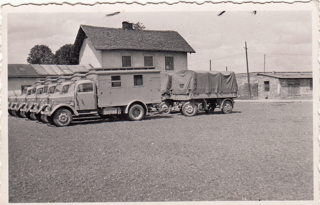 Wehrmacht LKW Lastwagen mit Anhänger Mercedes-Be
