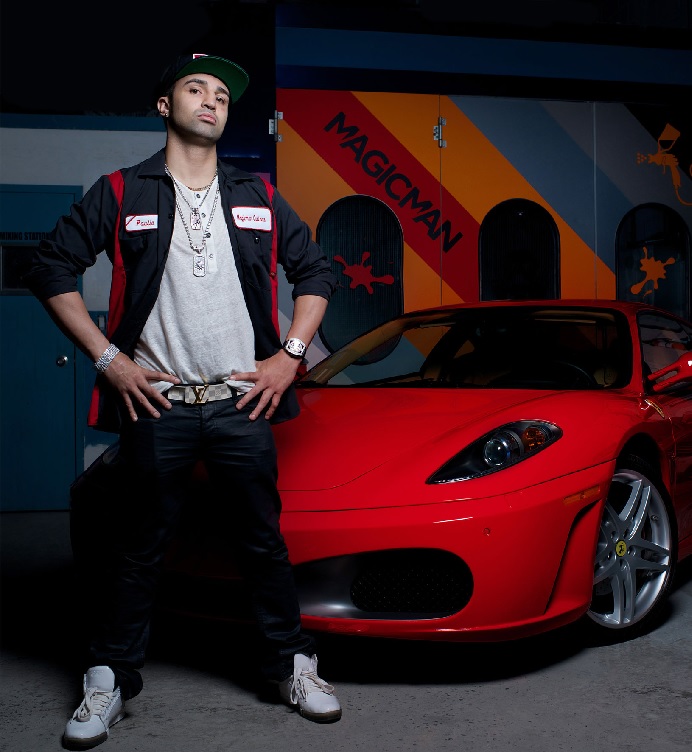 Paulie with his Ferrari 430