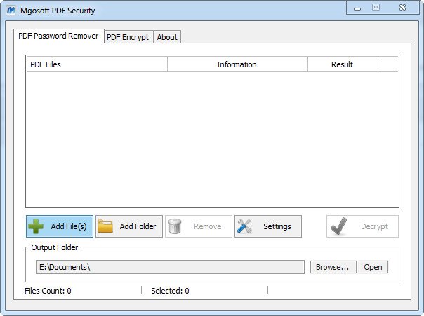Mgosoft PDF Security 10.0.0