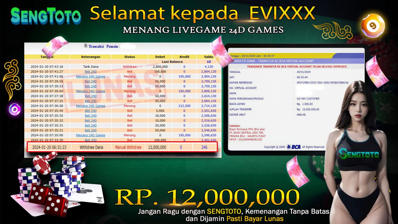 BUKTI PEMBAYARAN LIVEGAME 24D GAMES