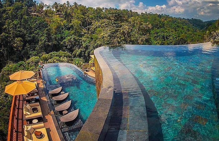 Infinity pool di Hanging Gardens of Bali.