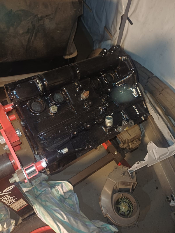 SAAB motorblok geverfd 002