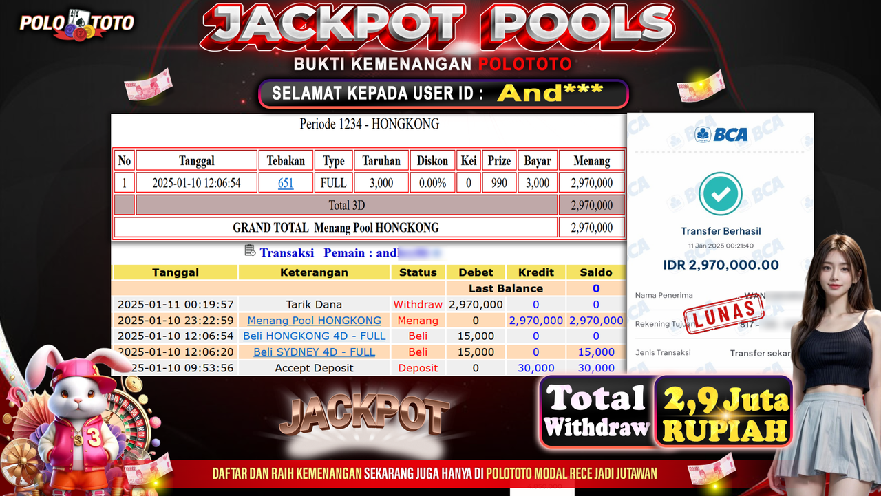 POLOTOTO JACKPOT TOGEL PASARAN HONGKONG Rp.2,970.000,-