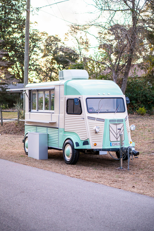 Common Tides coffee trailer service window with specialty drinks Wilmington NC