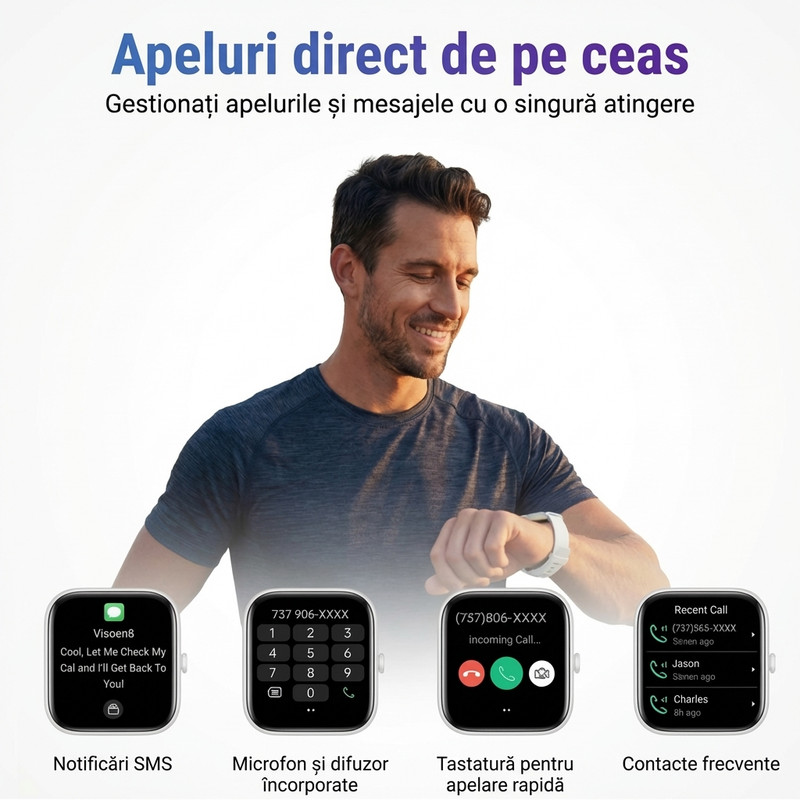 Smartwatch ROTTER Alb