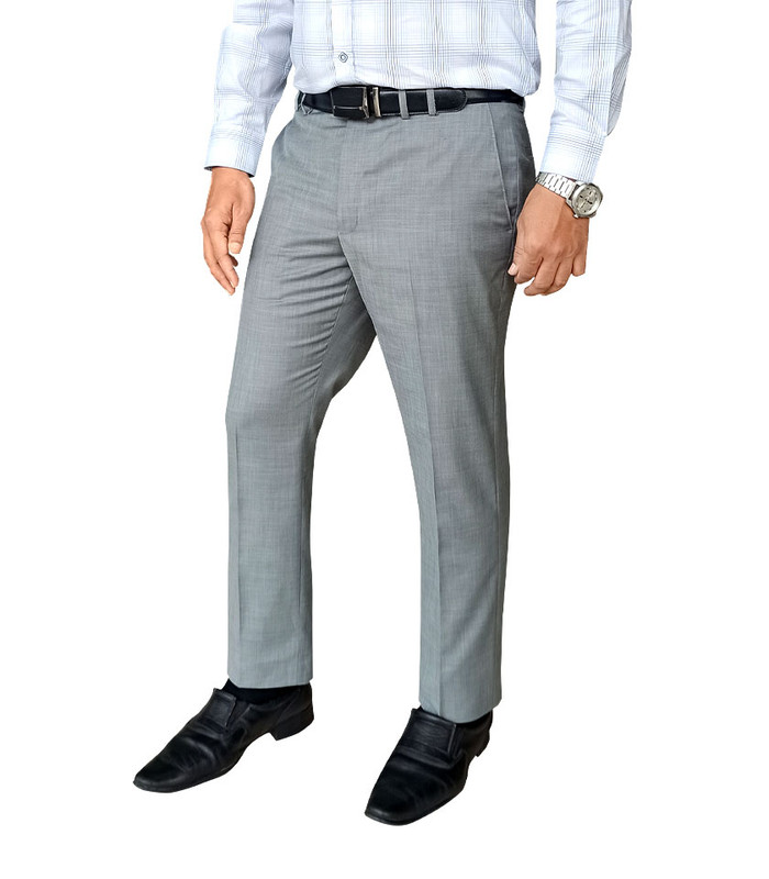 Formal Slim Fit Plain Front Cross Pocket Trouser Color: 853 Blue (A)