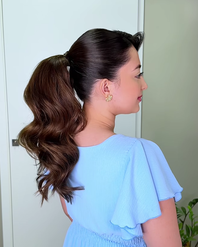 Penteado antes e depois
