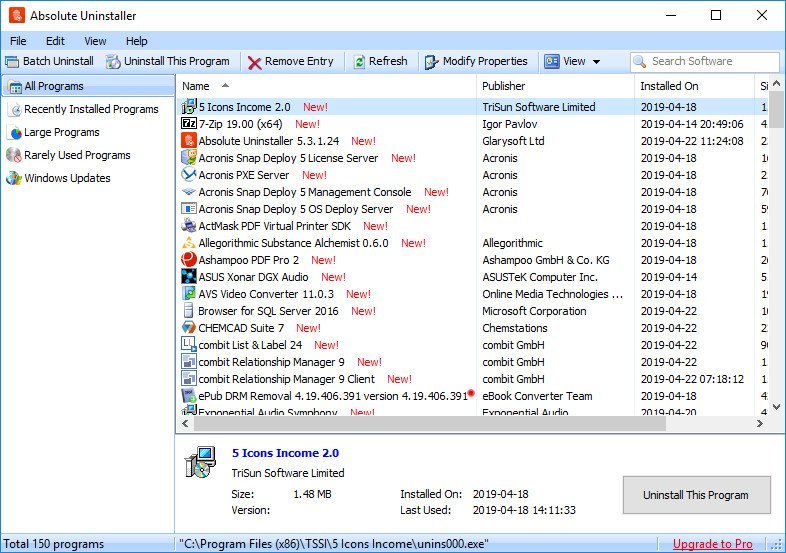 Glary Absolute Uninstaller 5.3.1.37 Multilingual