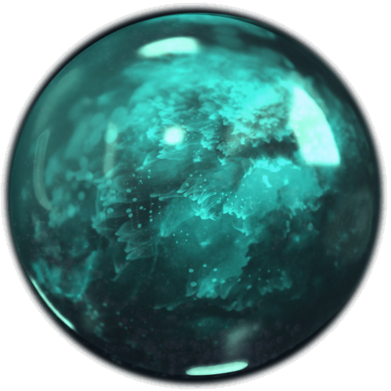 Teal Crystal Sphere
