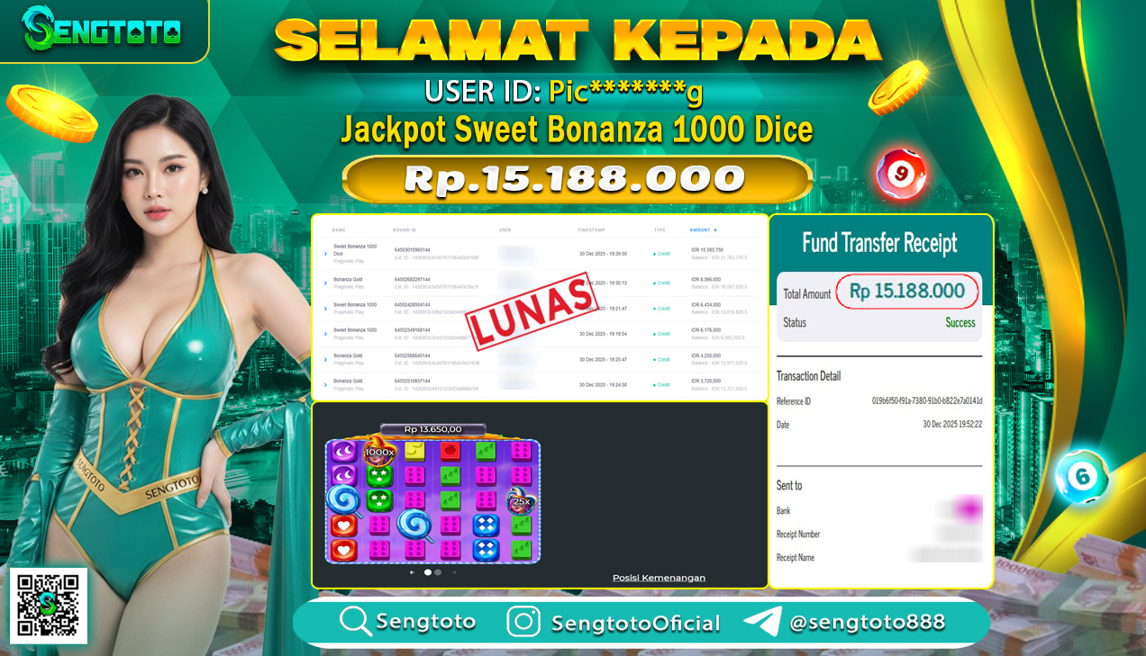 BUKTI PEMBAYARAN SLOT SWEET BONANZA 1000 DICE