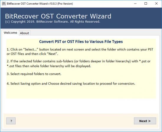 BitRecover OST Converter Wizard 12.0