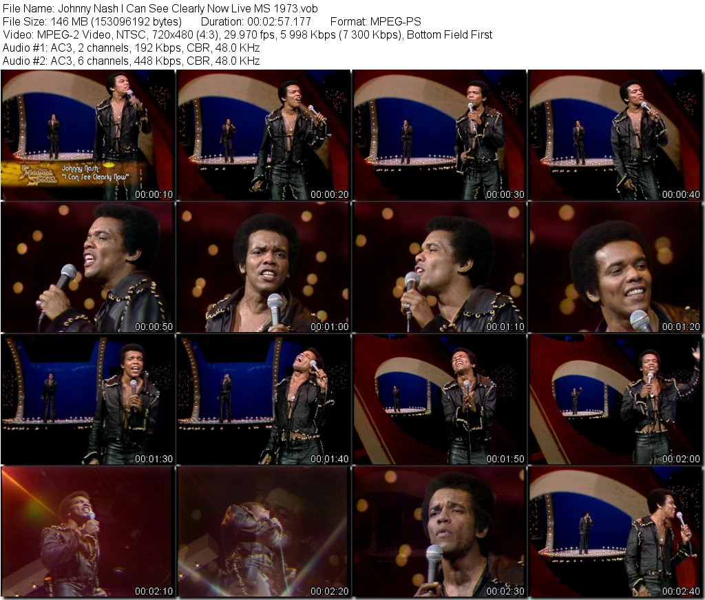 Johnny Nash I Can See Clearly Now Live MS 1973 vob tn